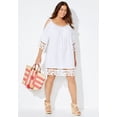 thumbnail image 3 of Swimsuits for All Women's Vera Crochet Cold Shoulder Cover Up Dress, 3 of 5
