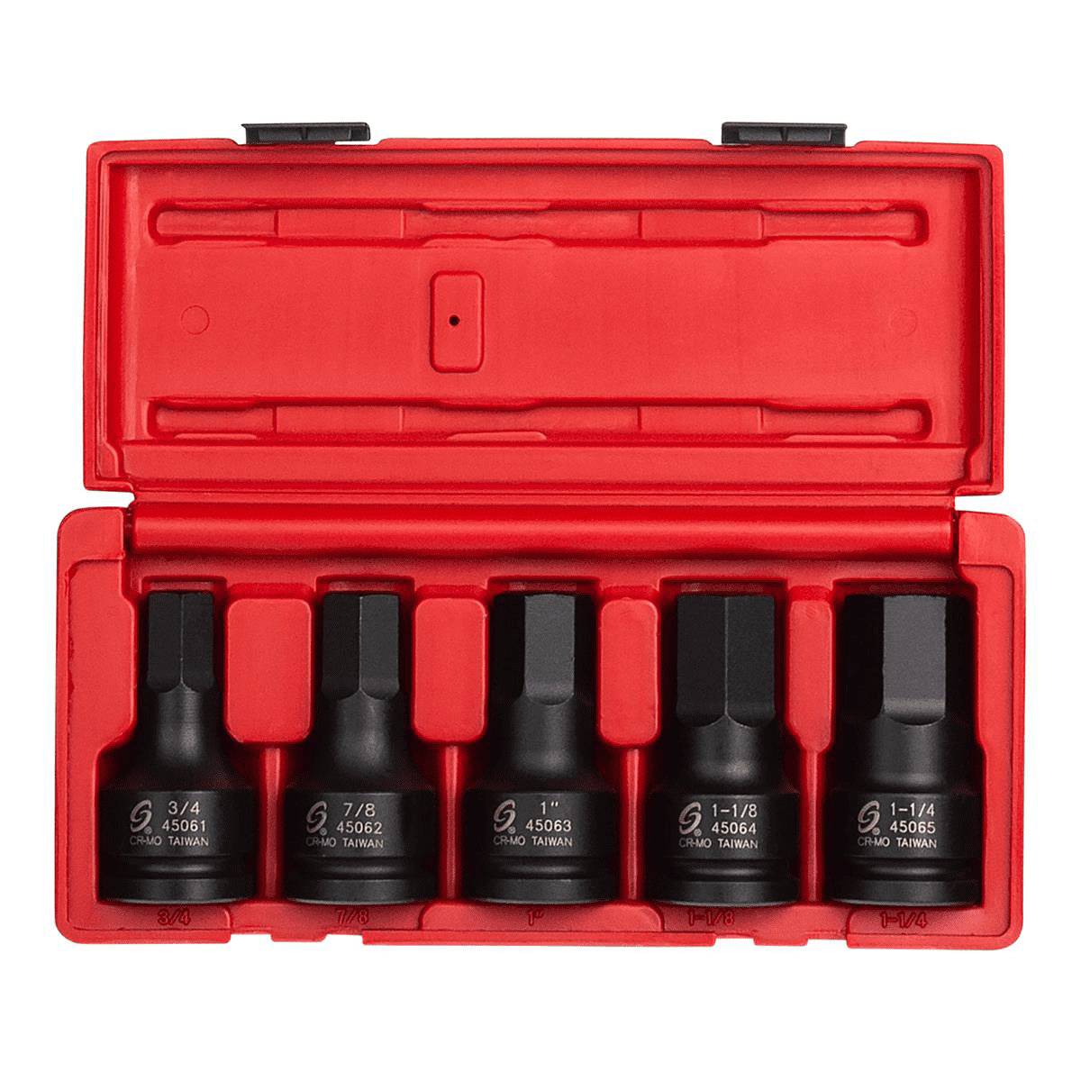 Sunex 4506 5-Piece 3/4" Drive SAE Hex Impact Socket Set