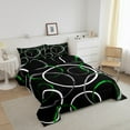 thumbnail image 3 of Erosebridal Green Round Bedding Twin Comforter Set,Geometric Circle Down Comforter,Abstract Artwork Bedding Sets Twin with Comforter,Microfiber Gradient Room Decor,Reversible,2-Piece, 3 of 8