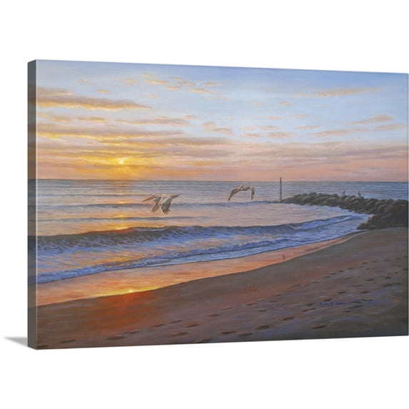 Great BIG Canvas | "Wings Over Captiva" Canvas Wall Art - 48x32