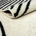 thumbnail image 6 of Abani Nuevo Beige Black Swirls Modern Area Rug 3' x 6' for Living Room, Bedroom - Abstract Design - Durable & Easy to Clean, 6 of 15