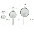 thumbnail image 3 of Mainstays 3 Pack Premium Stainless Steel Fine Mesh Strainers 4", 6", and 8", Silver, 3 of 10