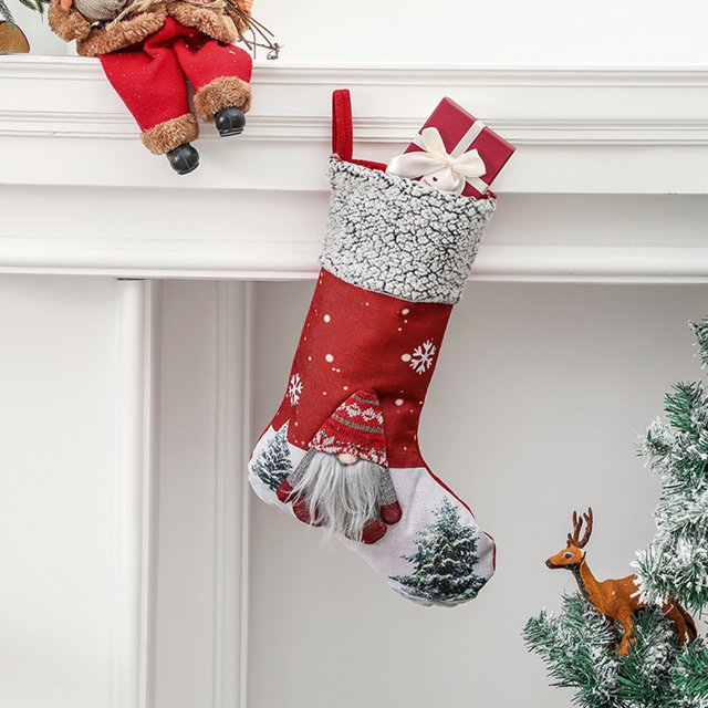 Adornos navideños Muñeca sin rostro Calcetines Bolsa de regalo Árbol de Navidad Anciano Colgante Bolsa de regalo Wmkox8yii fhajkh3798