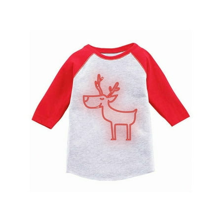 

Awkward Styles Girls Boys Ugly Xmas T-Shirt Christmas Light Toddler Raglan Shirt