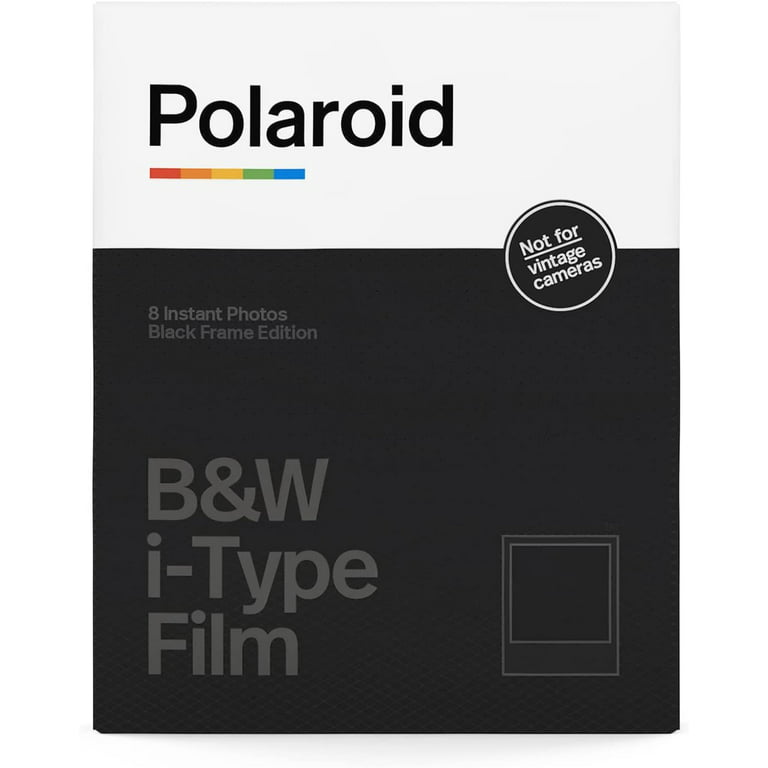 Polaroid B&W Film for I-Type, Black Frame Edition 6033 8 Photos