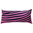 thumbnail image 2 of Everything Comfy Zebra Print Decorative Pillow, 16x6 Inch, Pink/Black,, 2 of 4