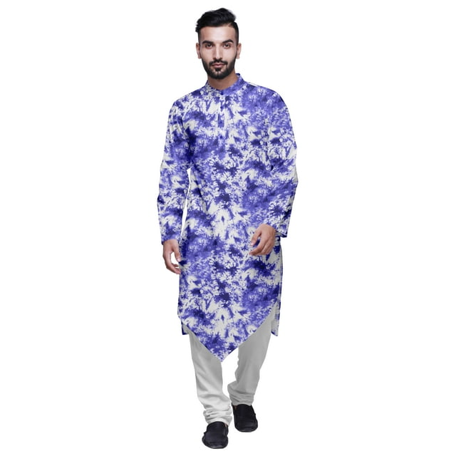 Atasi Kurta à Manches Longues de Designer pour Garçons, Kurta Décontractée Imprimée en Coton Flex