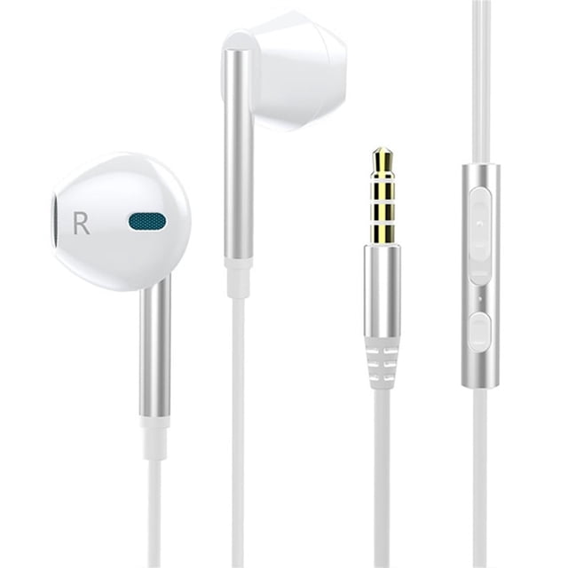 Wired Microphone 3.5mm In-ear Sports Earbuds Sports Metal Gaming Bass Headphones