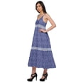 thumbnail image 2 of Moomaya V-Neck Spaghetti Strap Sleeveless Flair Dress Printed Summer Clothing, 2 of 6