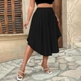 thumbnail image 7 of biudgviw Plus Size Capris for Women Loose Flowy Wide Leg Capri Pants Casual Elastic Waist Cropped Culottes Summer Clothes, 7 of 7
