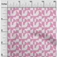 thumbnail image 2 of oneOone Cotton Silk Light Pink Fabric Geometrical Craft Projects Decor Fabric Printed By The Yard 42 Inch Wide, 2 of 5