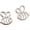 Silver, variant on Cute Bee Stud Earrings for Women Stainless Steel Simple Hollow Bee Inset Animal Earrings