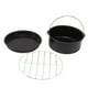 thumbnail image 3 of Accesorios para freidora, acero inoxidable, para hornear pasteles, barril para Pizza, parrilla, revestimiento antiadherente, apto para lavavajillas, negro, 8 pulgadas, 3 of 14