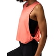 thumbnail image 3 of Large Armhole Tank Tops for Women - Workout Sport Yoga Running Gym Loose Crop Sleeveless Shirts Coral Color M, 3 of 8