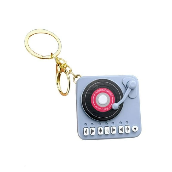 lanema Portable Turntables Player Keychain Music Box Ideal for Gift and DIY Projects