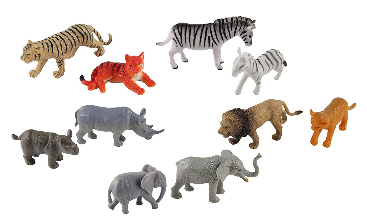 Safari Mommy and Baby Animal Figurines Replicas - Matching Game - Mini  Action Figures Replicas - Miniature Animal Playset 