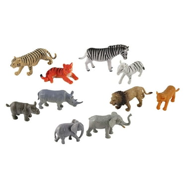 Safari Mommy and Baby Animal Figurines Replicas - Matching Game - Mini Action Figures Replicas - Miniature Animal Playset