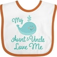 thumbnail image 3 of Inktastic My Aunt and Uncle Love Me Whale Boys or Girls Baby Bib, 3 of 4