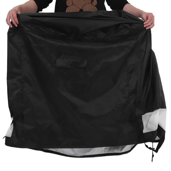 Hemobllo Black Upright Freezer Cover with Dual Zippers and Front Storage Pocket for Outdoor Use