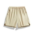 thumbnail image 2 of FRSASU Mens Athletic Running Shorts with Compression Liner Quick Dry Ice Silk Sports Gym Hiking Shorts with Pockets Khaki, 2 of 5