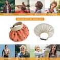 thumbnail image 4 of Sombrero de copa vacío ajustable con circunferencia de 56-60 cm, sombrero de playa de verano para mujer, sombrero de protección solar plegable, 4 of 5