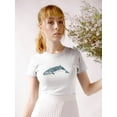 thumbnail image 2 of Cetacea Sei Whale T-Shirt Women -June Erica Vess Designs, Female XX-Large, 2 of 4
