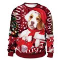 thumbnail image 3 of Sudadera con capucha de Papá Noel para hombre y mujer, con estampado divertido en 3D, para fiesta de Nochevieja, unisex, feo suéter navideño, 3 of 5