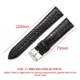 thumbnail image 4 of Correa de reloj de piel de cocodrilo de cuero genuino para hombre y mujer, hebilla de mariposa con aguja para Mido Longines Famous Master Omega IWC Watchband, 4 of 5