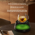 thumbnail image 2 of Coffee Cup Heater, Desk Coffee Heater, Electric Heater with Ambient Light, Beverage Milk Tea Heating Tray Creamy White, 2 of 8