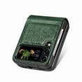 thumbnail image 6 of Dteck Case for Samsung Galazy Z Flip 4 6.7" 2022, Retro PU Leather Case with Luxury Embossed Diamond Grid Anti-drop Anti-seismic Stand n Folding Design Shockproof Case for Samsung Z Flip 4, Green, 6 of 12