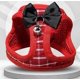 thumbnail image 4 of BR Arnés y cinturón para gatos y cachorros, tamaño XS, rojo y negro, 2 piezas, antirrobo con cascabeles y pajarita, chaleco para gatos suave y ajustable, 4 of 5