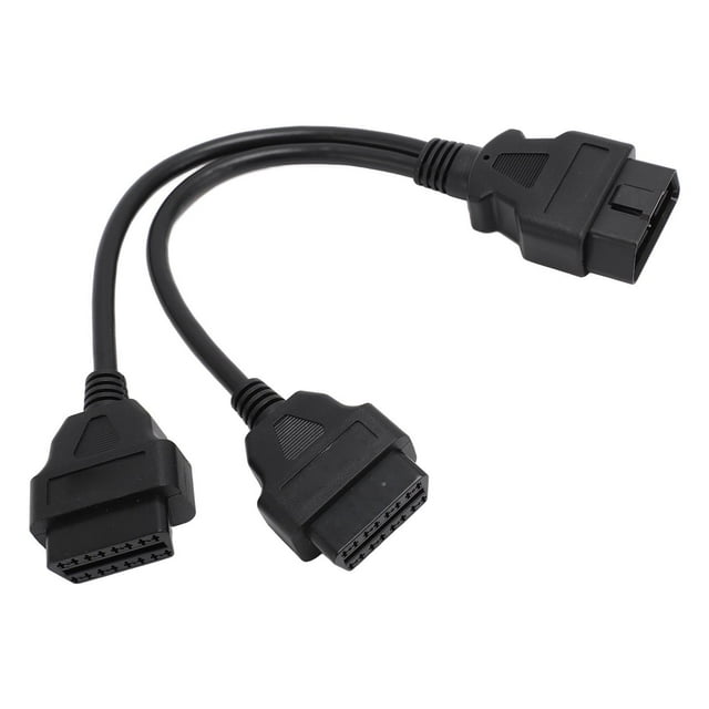 Diagnostic Extender Cable, 16Pin OBD Extension Cable Y Splitter Plug and Play for OBD2 Interface Vehicles