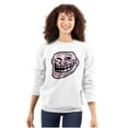 thumbnail image 3 of Troll Face You Mad Meme Big Smiley Sweatshirt for Men or Women Brisco Brands M, 3 of 6
