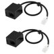 thumbnail image 1 of 2X RJ9 4P4C Conector de Puerto Macho Una Hembra Doble Cable de Extensión de Adaptador de Auriculares Cable de Adaptador de Teléfono Cable de Extensión de Teléfono, 1 of 5