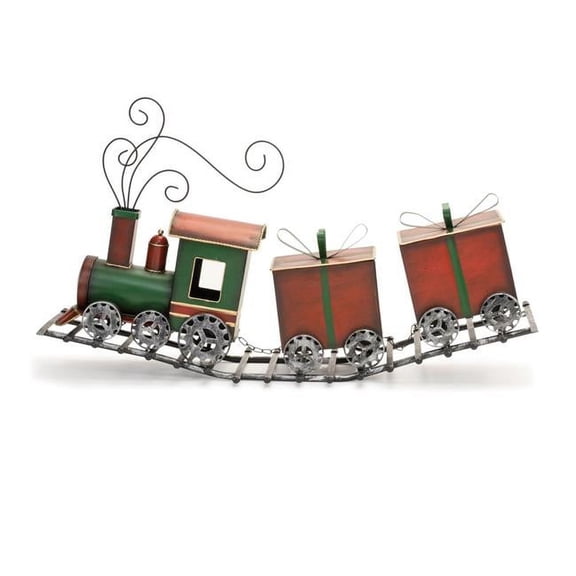 29 x 15.5 in. Iron Train, Red, Green & White