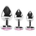 thumbnail image 1 of Booty Sparks Heart Gem Anal Plug Set, 1 of 5