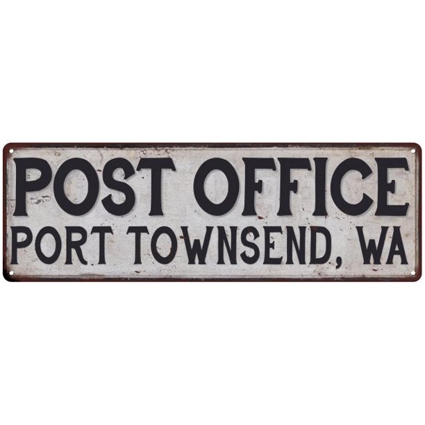 Port Townsend, Wa Post Office Personalized Metal Sign Vintage 8x24