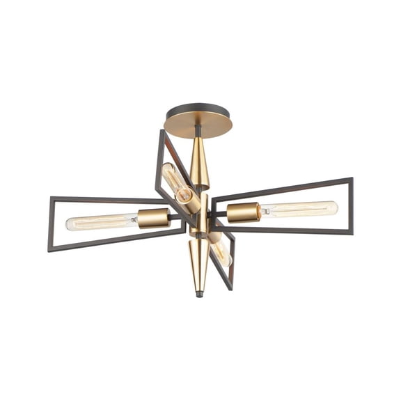 4 Light Flush Mount Maxim Lighting 11650Bksbr