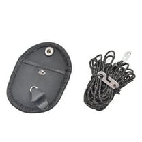 COOPHYA Portable Windproof Clothesline for Camping with Lock Hooks Elastic Design Black Polyester Nylon 6.56ft