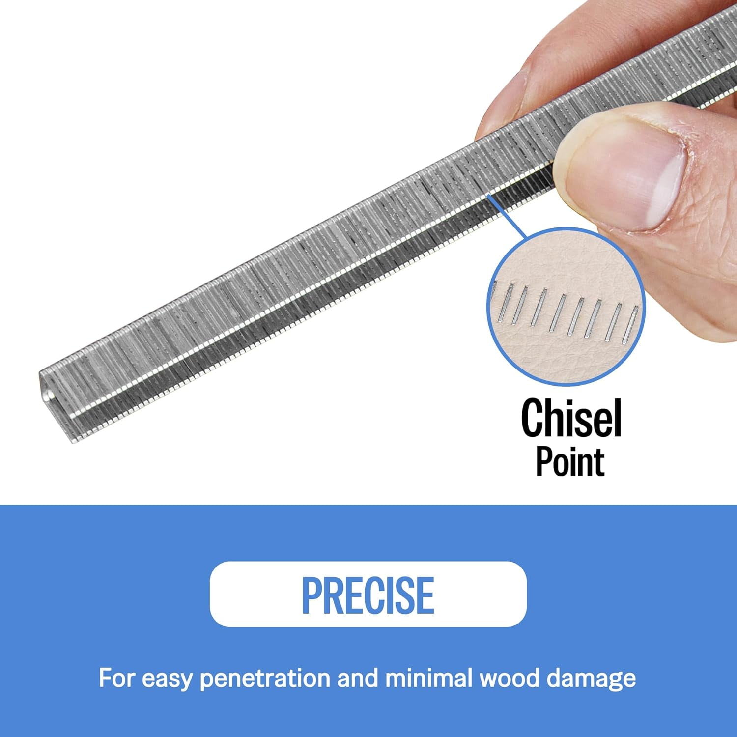 MEITE 22GA 71 Type 304 Stainless Steel Staples, 3/8" Crown 3/8" Length for Upholstery 10,020 Pcs/Box(2 Boxes)