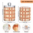 thumbnail image 5 of Yayeee 4 Pack Qtip Holder Bathroom Cotton Swab Canister with Lid Clear Dispenser Set, Beige Geometric, 5 of 6