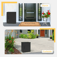 thumbnail image 3 of AECOJOY Package Delivery Boxes for Outside Parcel Drop Box Outdoor Storage Box Wall Mounted Express Mail Package Delivery Box 13.7" x 17.7" x 21.6" Black, 3 of 8