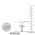 thumbnail image 5 of Dazzlingrock Collection 0.10 Carat (ctw) Round Diamond Fancy Letter 'T' Initial Pendant 1/10 CT, 14K Rose Gold, 5 of 6