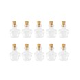 thumbnail image 4 of Mini Clear Glass Bottles Plum Blossom Shape Little Transparent Handiwork Bottles Decorative bottle Pendant bottle 10pcs, 4 of 5