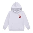 thumbnail image 5 of YunPes Girl's Cherry Graphic Hoodies Kids Bow Cherry Pullover Hooded Sweatshirt Boys Long Sleeve Oversized Sweaters Cute Preppy Coat, 5 of 8