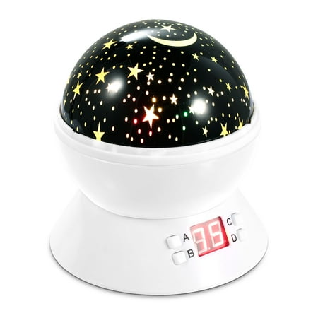 

iMounTEK LED Projector Lamp Kids Night Light Star Moon Projection Night Lamp 360° Rotation Timer for Children Bedroom