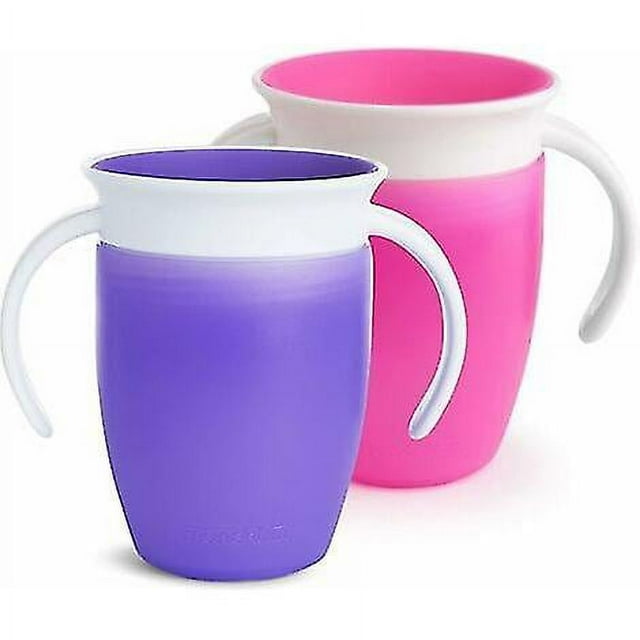 Una taza rosa, una taza morada, taza de estudio de 360 grados, juego de 2 DCZ