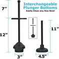 thumbnail image 4 of Toilet Brush and Plunger Set with Holder, Modern Black Bathroom Accessories Toilet Plunger and Toilet Bowl Brush Combo, 4 of 4