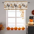 thumbnail image 6 of Thanksgiving Valances for Windows, 42 x 18in, Pumpkin Turkey Maple Leaf Fall Linen Rod Pocket Kitchen Valance Curtain Light Filtering Window Treatments for Living Room Bedroom, 1 Panel, 6 of 7