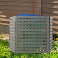 thumbnail image 2 of Funnil Wood Outdoor Air Conditioner Fence Screen 32" W x 38" H, 3 Panel Outside Privacy Fence, Gray, 2 of 7